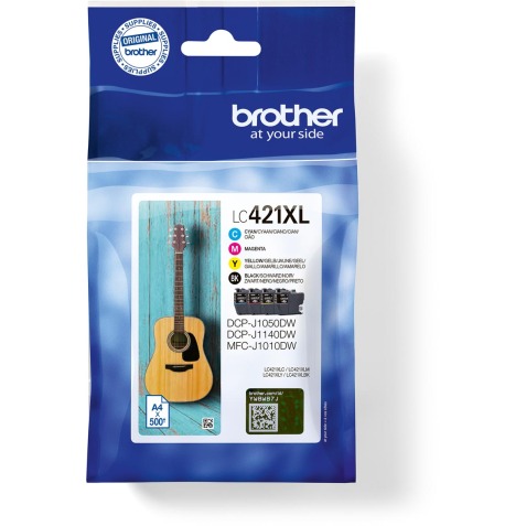 Brother LC-421XLVAL PagePack 4 Stück(e) Original Hohe (XL-) Ausbeute Schwarz, Cyan, Magenta, Gelb