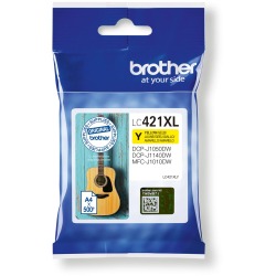 Brother inktcartridge,  500 pagina's, OEM LC-421XLY, geel