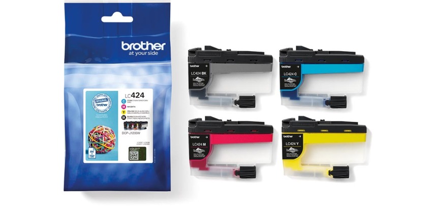 Brother cartouche d'encre, 750 pages, OEM LC-424VAL, 4 couleurs