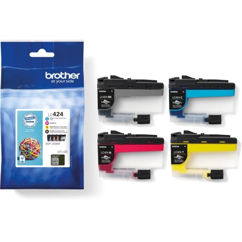 Brother cartouche d'encre, 750 pages, OEM LC-424VAL, 4 couleurs