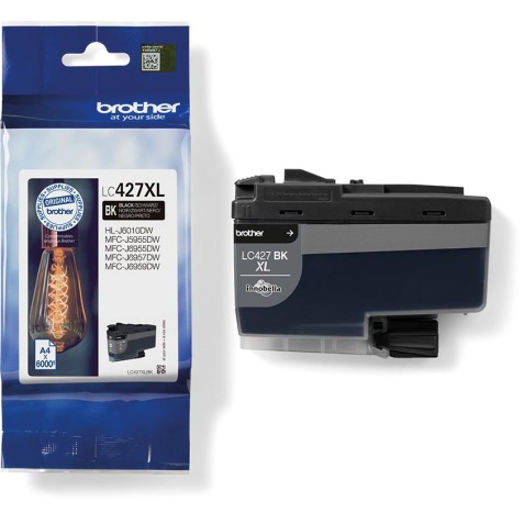 Brother cartouche d'encre, 6.000 pages, OEM LC-427XLBK, noir