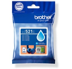Brother LC521C Genuine Ink Cartridge - Cyan