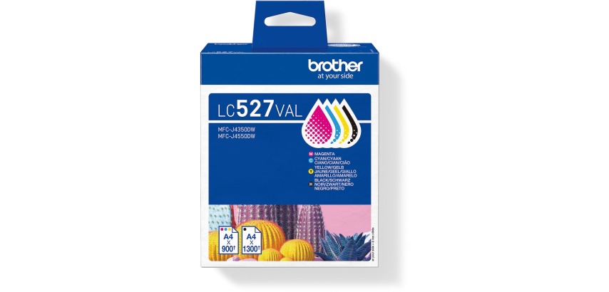 Brother inktcartridge, 900 - 1.300 pagina's, OEM LC-527VAL, 4 kleuren