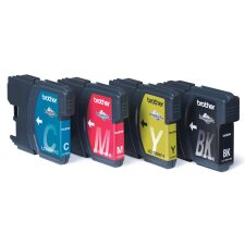 BROTHER LC-1100 ink cartridge black and tri-colour high capacity Bk: 19ml, Cl: 16ml Bk: 900, Cl: 750 pages 4-pack blister