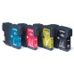 BROTHER LC-1100 ink cartridge black and tri-colour high capacity Bk: 19ml, Cl: 16ml Bk: 900, Cl: 750 pages 4-pack blister