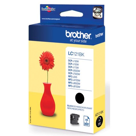 Brother LC121BK - Schwarz - original - Tintenpatrone