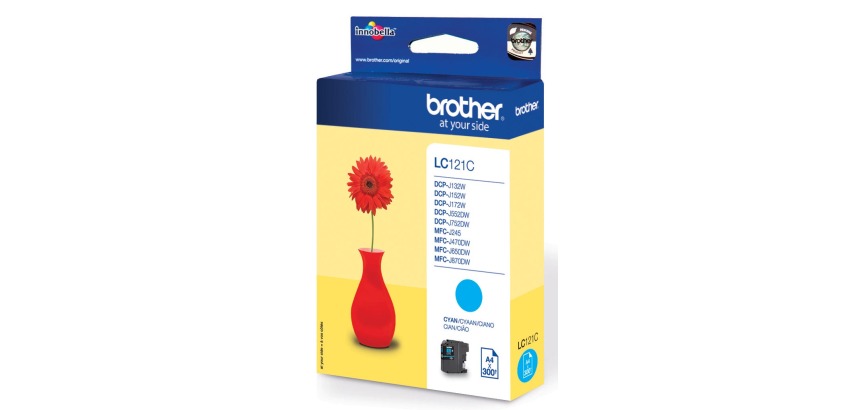 Brother inktcartridge, 300 pagina's, OEM LC-121C, cyaan
