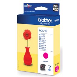 Brother inktcartridge, 300 pagina's, OEM LC-121M, magenta