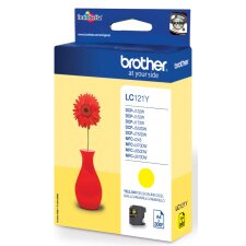 Brother LC121Y - yellow - original - ink cartridge