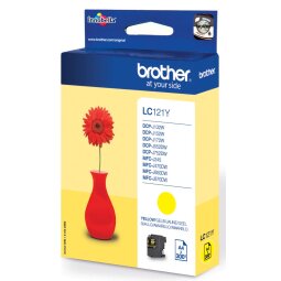 Brother LC121Y - yellow - original - ink cartridge