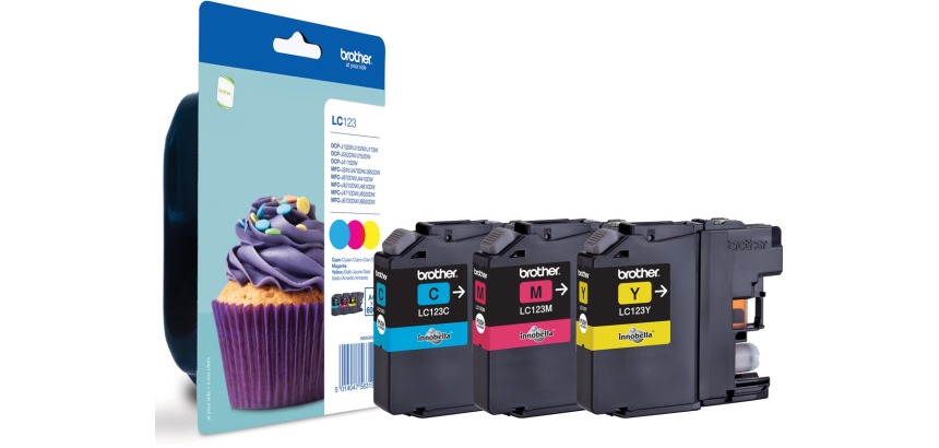 Brother inktcartridge, 600 pagina's, OEM LC-123RBWBP, 3 kleuren