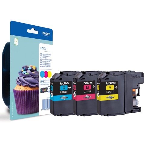 Brother LC-123 RainbowPack - yellow, cyan, magenta - original - ink cartridge