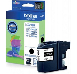 Brother cartouche d'encre, 260 pages, OEM LC-221BKBP, noir