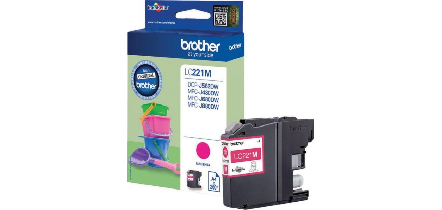 Brother inktcartridge, 260 pagina's, OEM LC-221MBP, magenta
