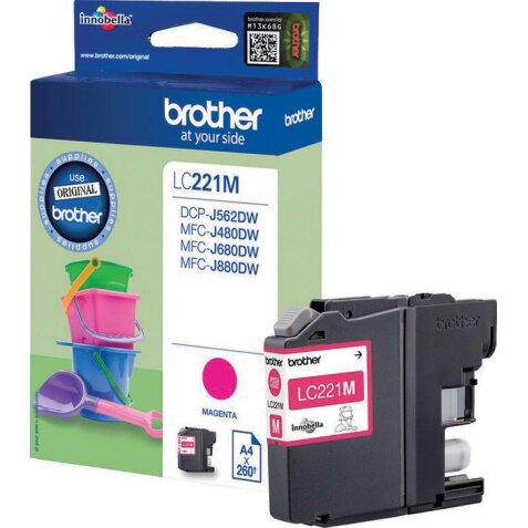 Brother LC221M - magenta - original - ink cartridge