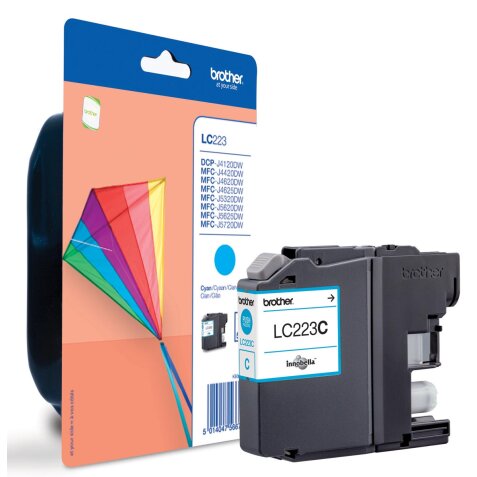 Brother cartouche d'encre, 600 pages, OEM LC-223C, cyan