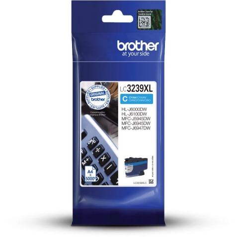 Brother cartouche d'encre, 5.000 pages, OEM LC-3239XLC, cyan
