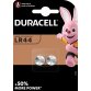 Duracell piles bouton Electronics, LR44, blister 2 pièces