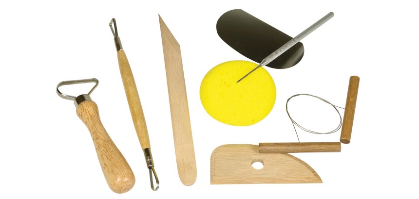 Paquet de base pour travailler l'argile, set de 6 pièces