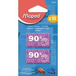 Maped lames de rechange pour MatCutter 90°, blister de 10 pièces