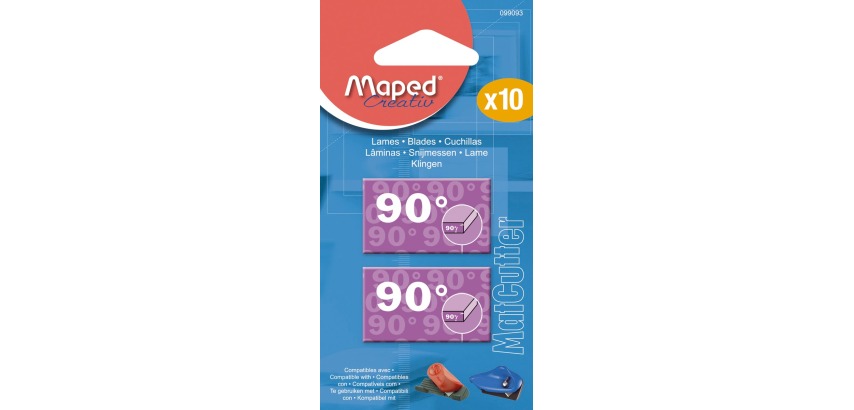 Maped replacement blades for MatCutter 90°, blister pack of 10 pieces