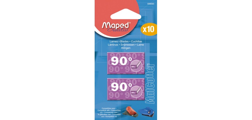 Maped lames de rechange pour MatCutter 90°, blister de 10 pièces