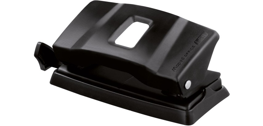 Maped Essentials Locher, 2 Löcher, 10 bis 12 Blatt, schwarz