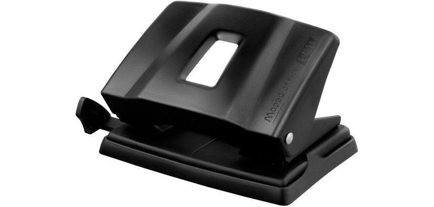 Maped Essentials hole punch, 2 holes, 20 to 25 sheets, black