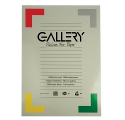 Gallery millimeterpapier, ft 29,7 x 42 cm (A3), blok van 50 vel