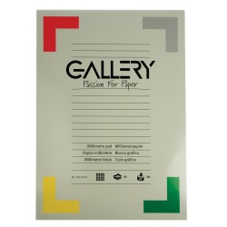 Gallery millimeterpapier, ft 29,7 x 42 cm (A3), blok van 50 vel