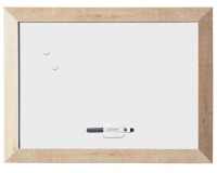 Bi-Office Tableau blanc magnétique Kamashi avec cadre naturel