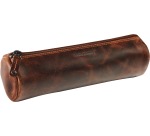 Maverick trousse en cuir, ronde, large, brun