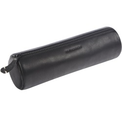 Maverick trousse en cuir, rond, large, noir