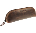 Maverick trousse en cuir, ovale, brun