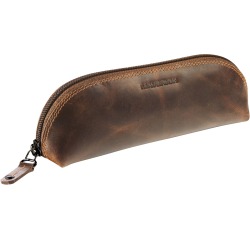 Maverick trousse en cuir, ovale, brun