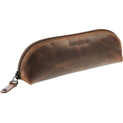 Maverick trousse en cuir, ovale, brun