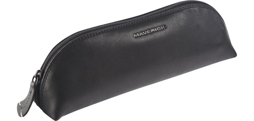 Maverick trousse en cuir, ovale, noir