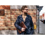 Maverick The Original A4 Zipped Conference Folder with Brown Leather Notepad
