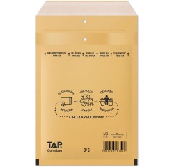 Comebag enveloppes à bulles d'air, ft 150 x 215 mm, avec bande adhésive, brun, boîte de 100 pièces