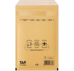 Comebag luchtkussenenveloppen, ft 180 x 265 mm, met stripsluiting, bruin, doos van 100 stuks