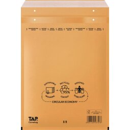 Comebag enveloppes à bulles d'air, ft 270 x 360 mm, avec bande adhésive, brun, boîte de 100 pièces