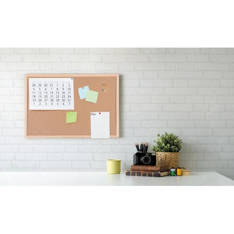 Bi-Office kurkbord met houten kader, ft 40 x 60 cm