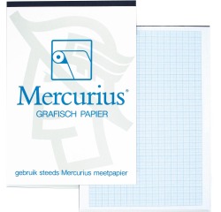 Mercurius papier millimétré, ft A4, bloc de 50 feuilles