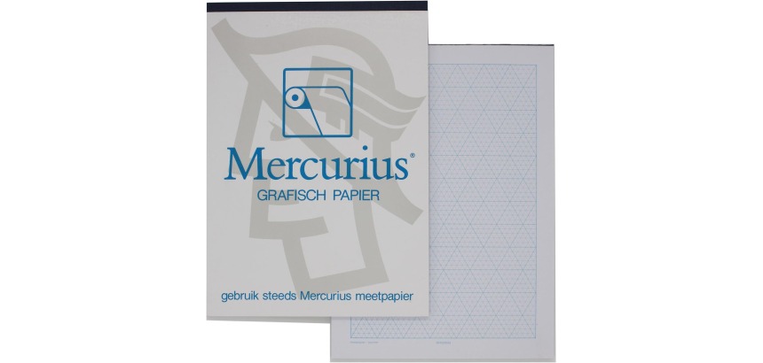 Mercurius isometric graph paper, 50 sheets, A3 size