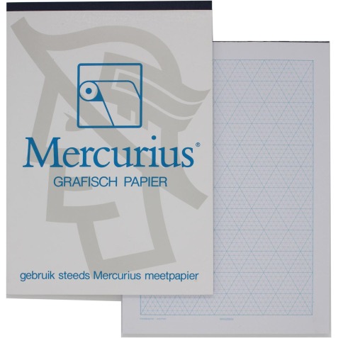 Mercurius papier graphique isométrique, 50 feuilles, ft A3