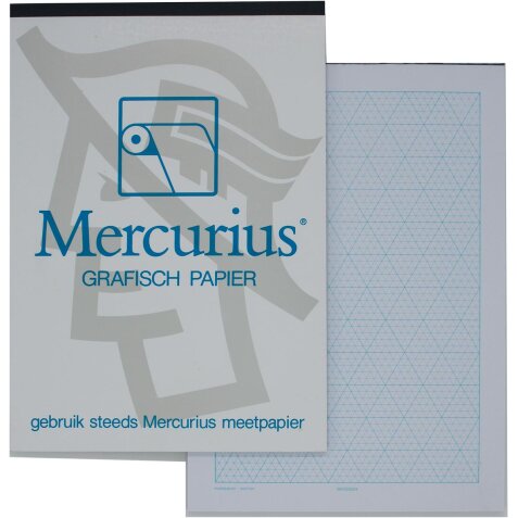 Mercurius papier graphique isométrique, 50 feuilles, ft A4