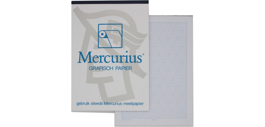 Mercurius isometric graph paper, 50 sheets, size A6