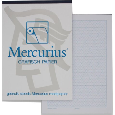 Mercurius papier graphique isométrique, 50 feuilles, ft A6