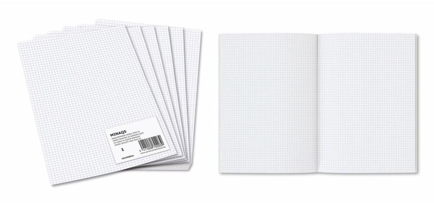 Aurora minister paper, grid, A4, pack of 240 sheets (double folded)