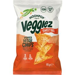 Moonpop Veggiez chips Sweet BBQ, sachet de 85 g